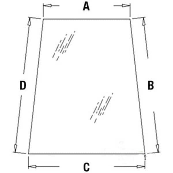 Aftermarket Upper Door Glass (LH) Fits Case IH Models 580M 580M II 580SM 580SM II 338429A1 - main